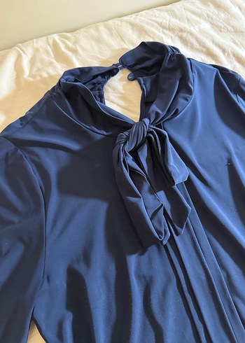 Lacivert Drapeli Hamile Bluzu - Görsel 3