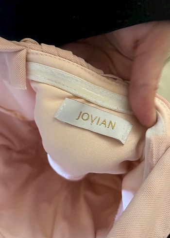 Pembe Pilili Uzun Askılı Abiye Elbise - Görsel 4