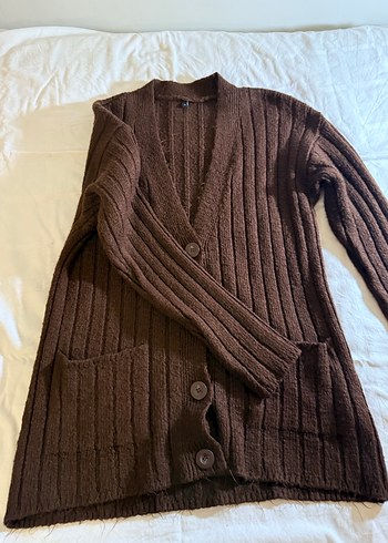 Kadın Kahverengi Örgü Hırka - Görsel 3