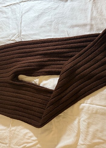 Kadın Kahverengi Örgü Hırka - Görsel 6