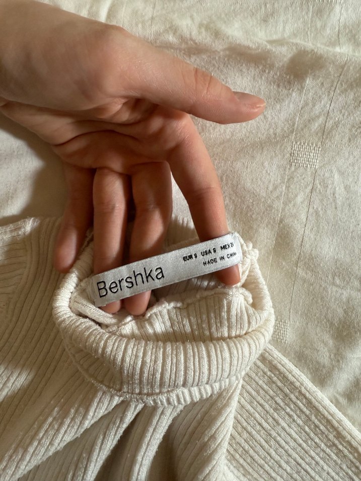 Bej Fitilli Kadın Balıkçı Yaka Triko - Görsel 3