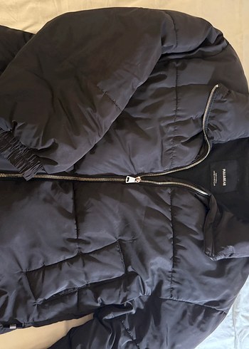 Siyah Fermuarlı Kadın Midi Kış Ceketi - Görsel 2