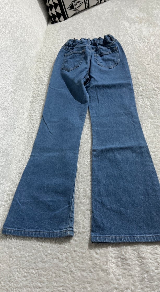 Mavi Normal Boy Düzenli Kesim Kız çocuk Kot Pantolon - Görsel 2