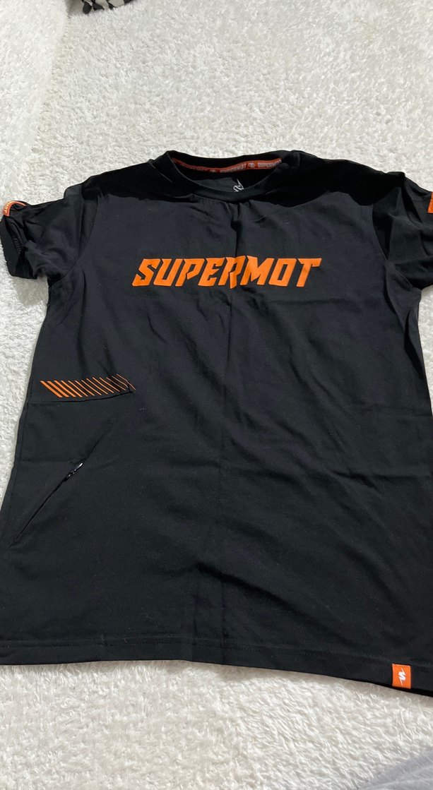 Siyah SUPERMOT Baskılı Erkek Tişört - Görsel 2