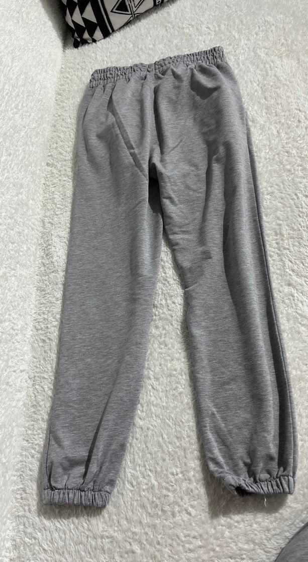 Gri Rahat Kesim çocuk  Eşofman Altı - Görsel 3