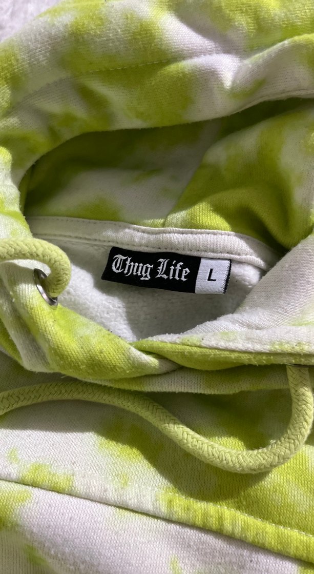 Yeşil-beyaz Kapüşonlu Kadın Sweatshirt - Görsel 5