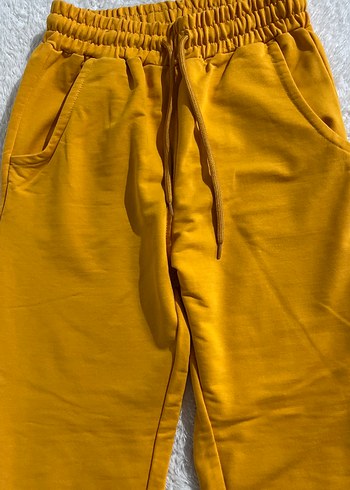 Sarı Rahat Kesim çocuk Eşofman Altı - Görsel 2
