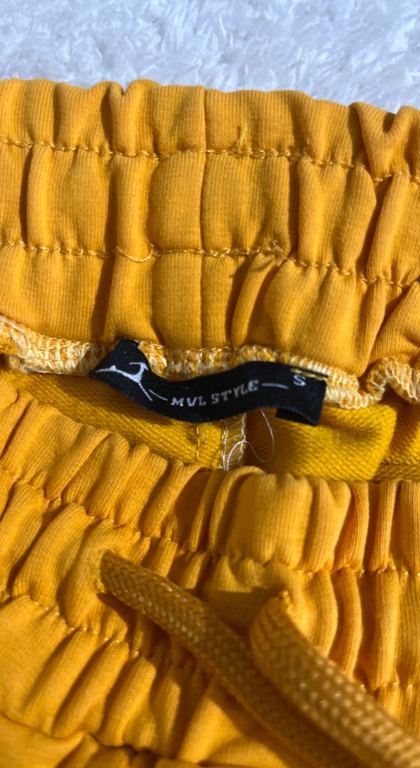 Sarı Rahat Kesim çocuk Eşofman Altı - Görsel 4