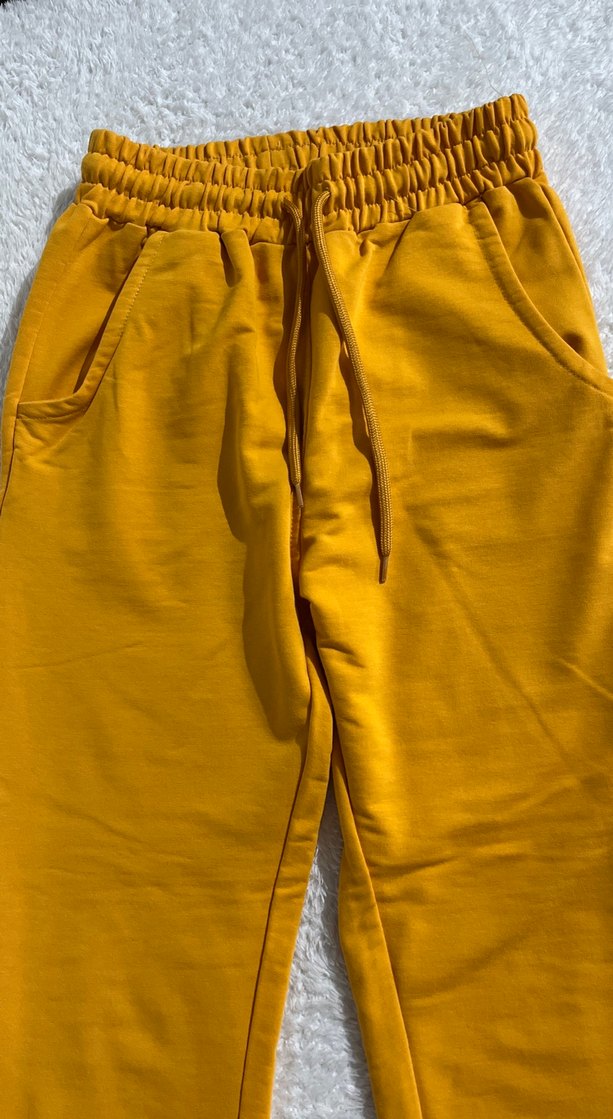 Sarı Rahat Kesim çocuk Eşofman Altı - Görsel 2