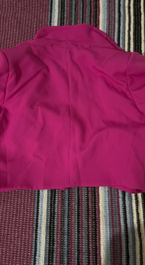Pembe Mini Kadın Blazer Ceket - Görsel 3