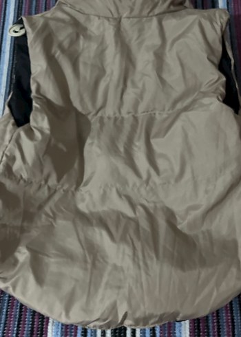 Fermuarlı, kolsuz, kahverengi sokak tarzı yelek - Görsel 4