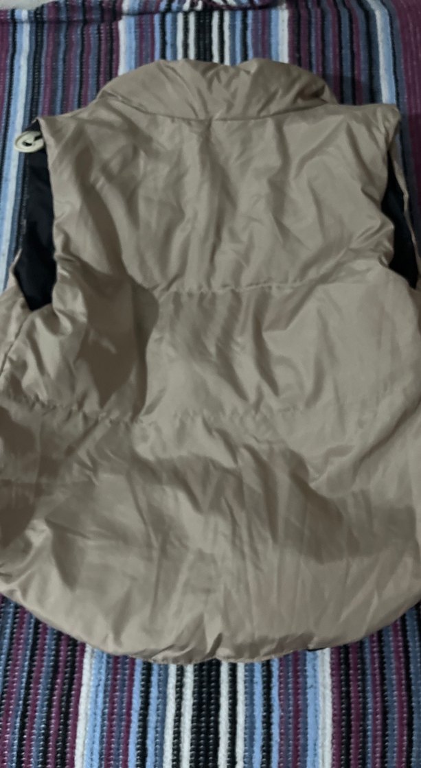 Fermuarlı, kolsuz, kahverengi sokak tarzı yelek - Görsel 4