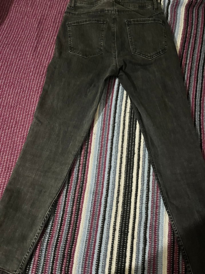 Siyah  Dar Kesim Kadın Kot Pantolon - Görsel 2