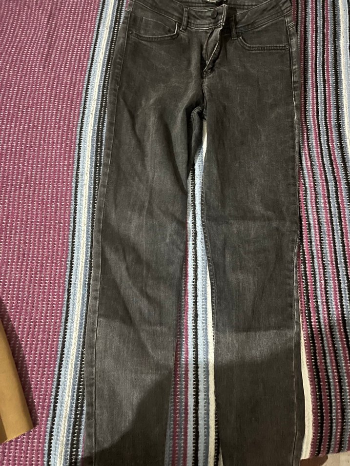 Siyah  Dar Kesim Kadın Kot Pantolon - Görsel 3