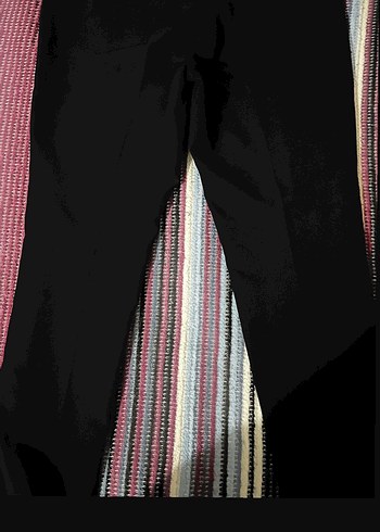 Kadın Siyah Piliseli Kumaş Pantolon 1.70 boya kadar müsait - Görsel 3