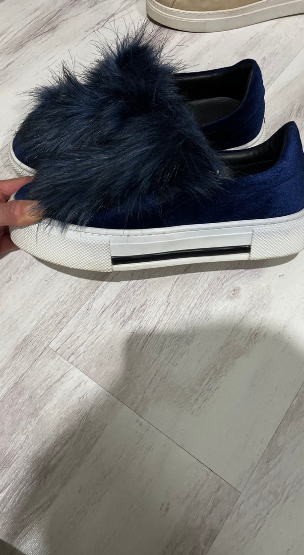 Kadın Mavi Kürklü Rahat Ayakkabı 38-39 numara tercih edebilir - Görsel 2