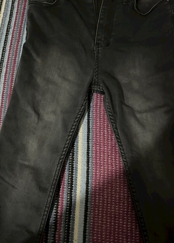 Kadın Siyah Bağcıklı Dar Kesim Jean - Görsel 3