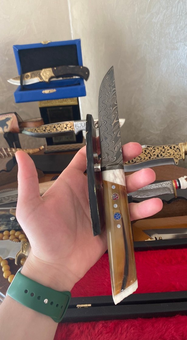 Koç boynuzu damas dövme çeliktir - Görsel 3