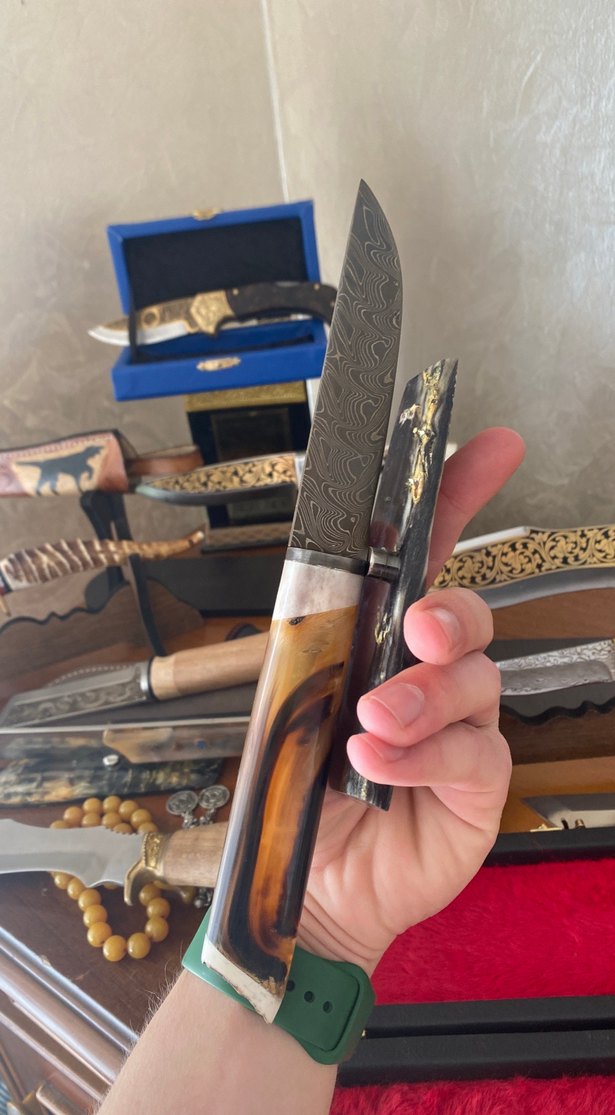 Koç boynuzu damas dövme çeliktir - Görsel 2