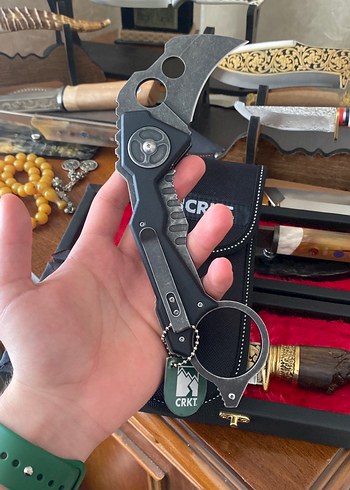 CRKT Siyah Katlanır Bıçak ve Kılıf karambit - Görsel 2