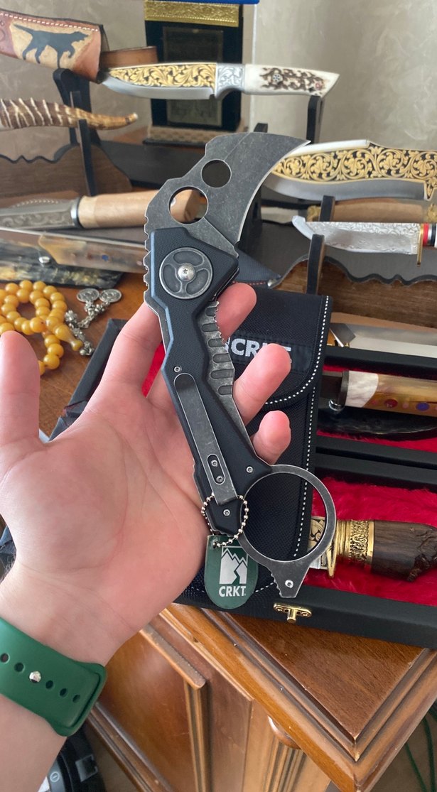 CRKT Siyah Katlanır Bıçak ve Kılıf karambit - Görsel 2