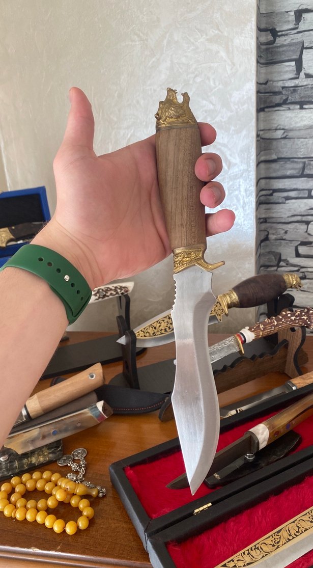 Pirinç sap ve balçaklı 4116 çelik avcı - Görsel 2