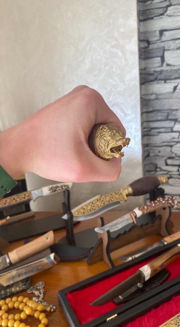 Pirinç sap ve balçaklı 4116 çelik avcı - Görsel 3