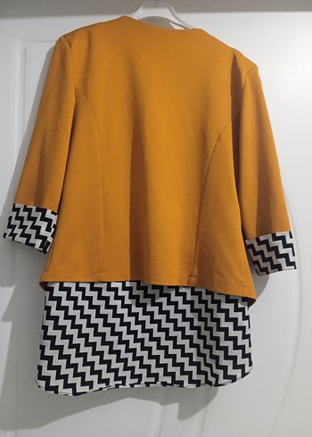 Sarı Mini Kadın Blazer Ceket - Görsel 2