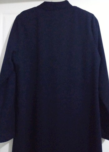 Nakışlı Koyu Mavi Uzun Kollu Elbise - Görsel 3