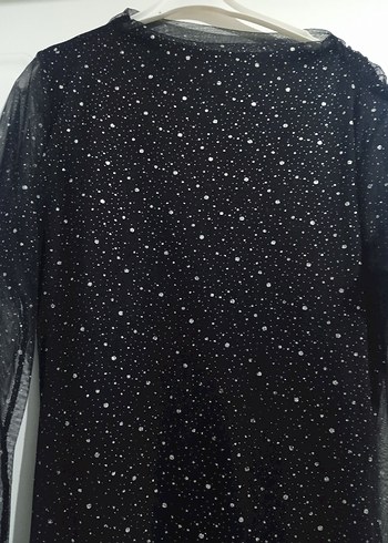 Uzun Siyah Drapeli Parti Elbisesi - Görsel 3