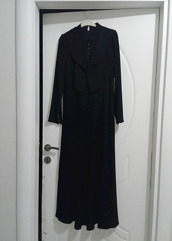 Siyah Uzun Kadın Gotic Düğmeli Kaban - Görsel 2