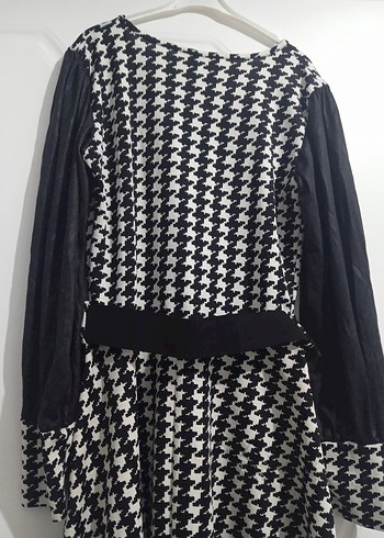 Kemerli Uzun Kollu Desenli Uzun Tunik - Görsel 2