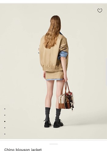 Bej Kadın Bomber Ceket - Görsel 2