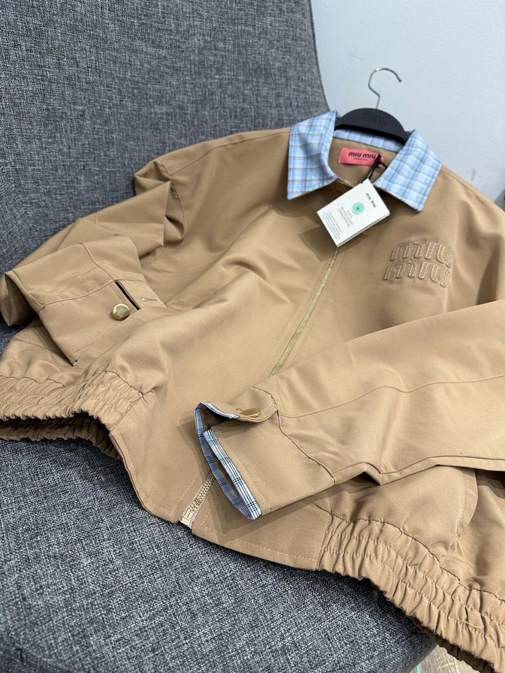 Bej Kadın Bomber Ceket - Görsel 3