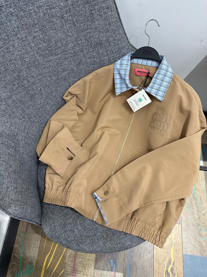 Bej Kadın Bomber Ceket - Görsel 4