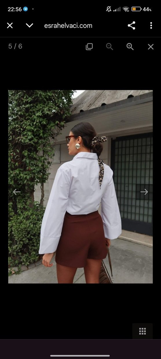 Bağlama Detaylı Uzun Kollu Beyaz Gömlek - Görsel 2