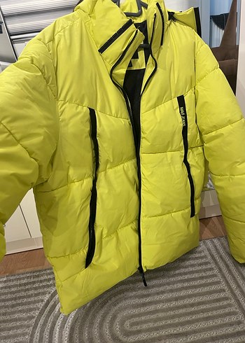 Sarı Fermuarlı Erkek Kışlık Mont - Görsel 2