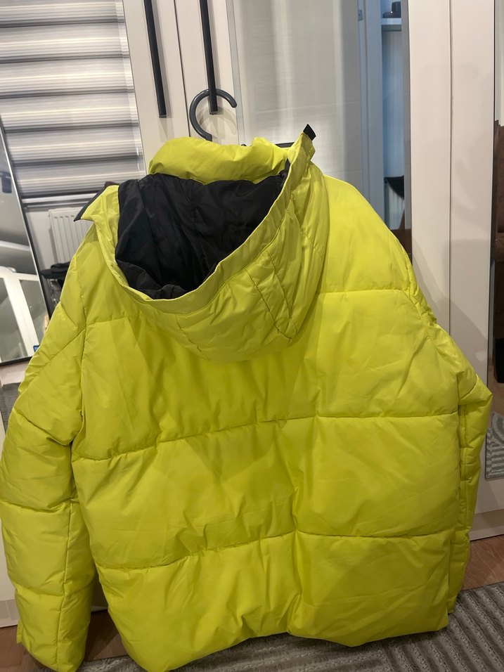 Sarı Fermuarlı Erkek Kışlık Mont - Görsel 4