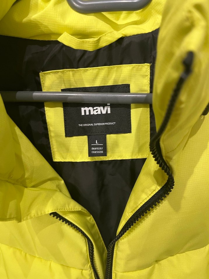 Sarı Fermuarlı Erkek Kışlık Mont - Görsel 3