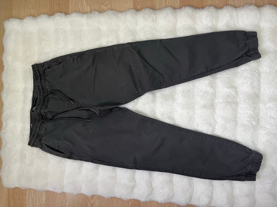 Gri Nakışlı Fermuarlı Kumaş erkek Pantolon - Görsel 2