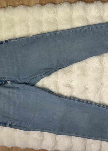 Düğmeli Mavi erkek Kot Pantolon - Görsel 2