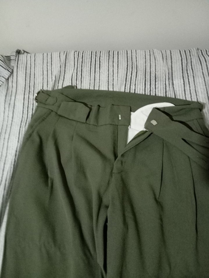 erkek Haki old money  Kumaş Pantolon - Görsel 2