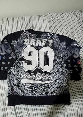 Desenli Siyah Erkek  Sweatshirt - Görsel 2