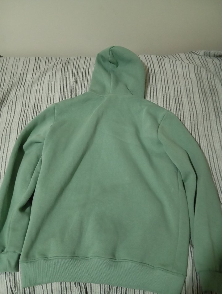 erkek Yeşil Kapüşonlu Oversize Sweatshirt - Görsel 2