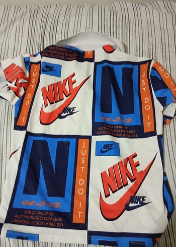 Renkli Baskılı Erkek Nike Tişört - Görsel 2