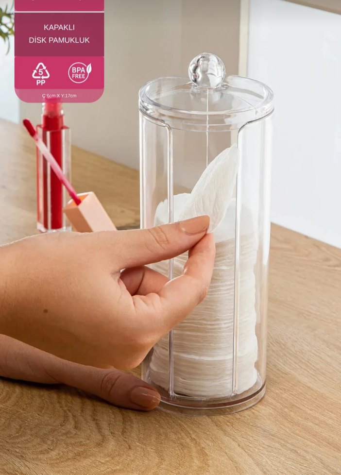 Şeffaf Beyaz Makyaj Pamukluk - Görsel 3