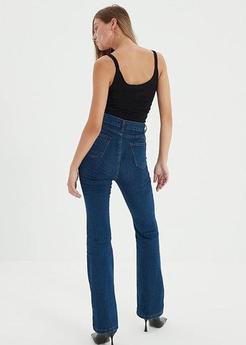 Trendyolmilla Yüksel Bel Flare Jeans - Görsel 5