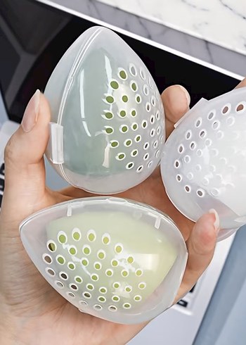 Delikli Beyaz Makyaj Süngeri Koruyucu - Görsel 2