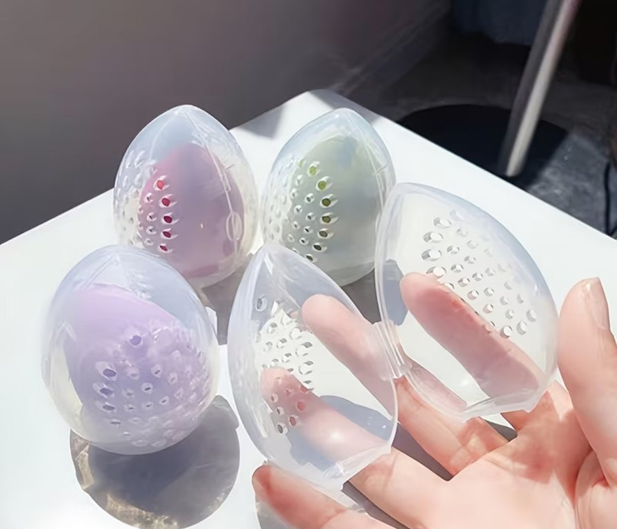 Delikli Beyaz Makyaj Süngeri Koruyucu - Görsel 3