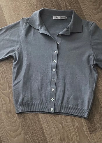 Zara Polo Yaka Hırka - Görsel 2